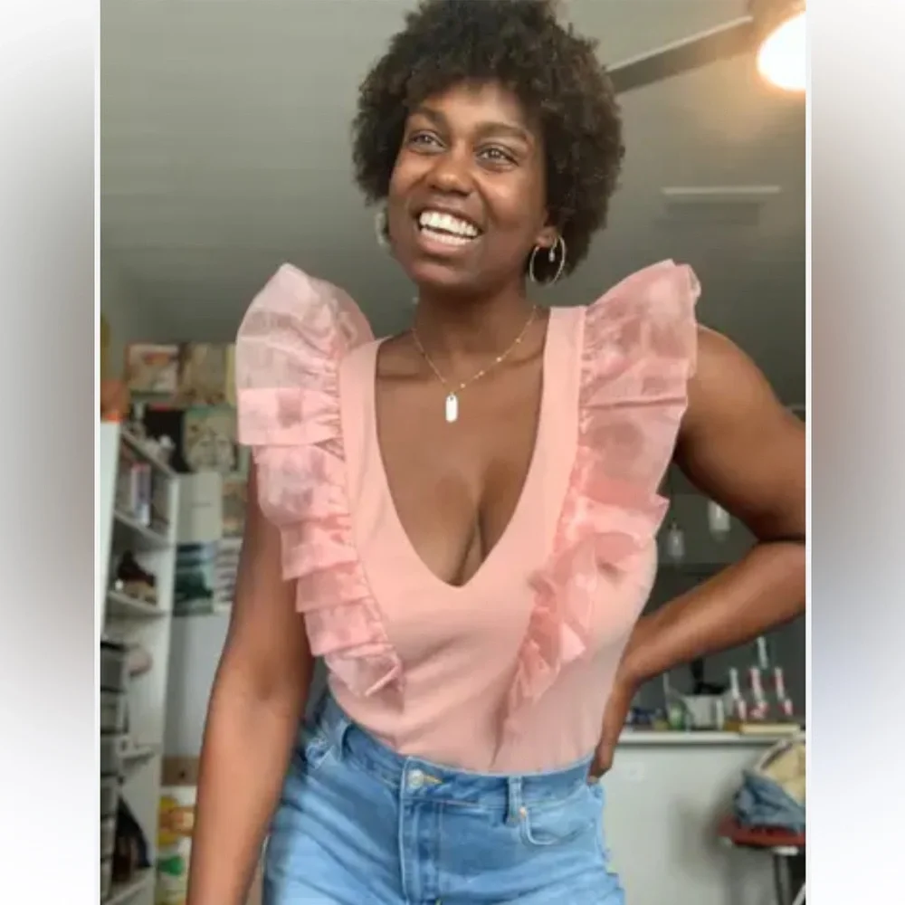 NWT Free People Paper Plates Bodysuit - Picture 4 of 9